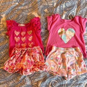 Pink Heart Kids Matching Set